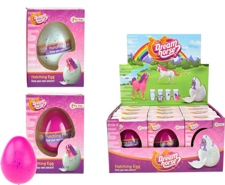 Traumpferd Wachstumsei Einhorn, 17cm