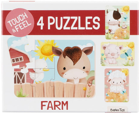 Barbo Toys Bauernhof-Touch-Feel-Puzzles (5609)