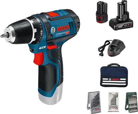 Bosch Akku-Bohrschrauber GSR 12V-15 1x 2,0Ah, 1x 4,0Ah, Ladegerät Gal 12V-20