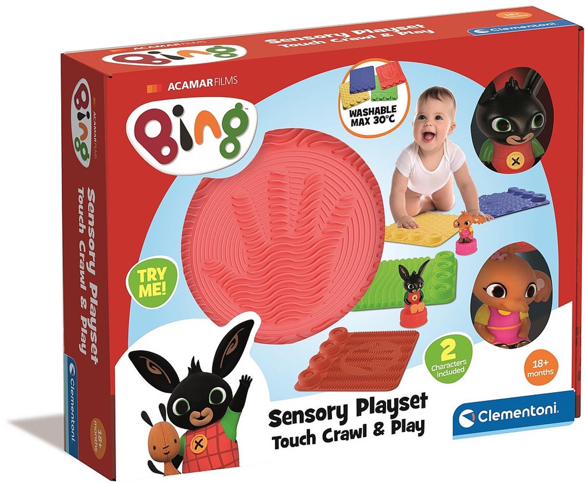 Clementoni Baby – sensorische Spielmatte mit Spielfiguren, 6-teilig.