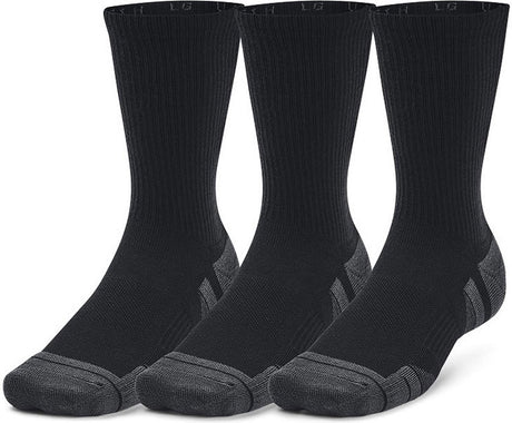 Under Armour ua Performance Tech 3pk Crew-Blk Unisex-Sportsocken – Schwarz – Jet Grey