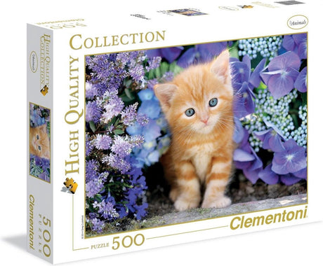 Clementoni Puzzle Cat mit Blumen, 500st.
