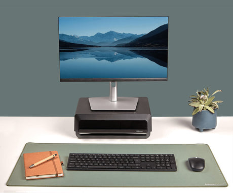 Markenlose Sans Marque Fellowes Breyta™ Schreibtischunterlage – XL-Schreibtischunterlage – antibakteriell – 83 % recycelt – rutschfest – Salbeigrün