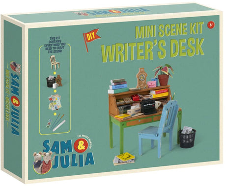 Bambolino sam julia het muizenhuis miniatuur-schrijversscã¨ne knutselpakket - speelgoed kinderen - schaal 1:12 - knutselen - voor meisjes en jongens - toys