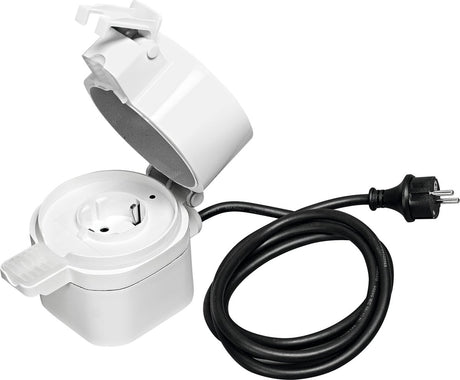 Ledvance smart+ zigbee smarte Außensteckdose für EU-Stecker und Stecker.