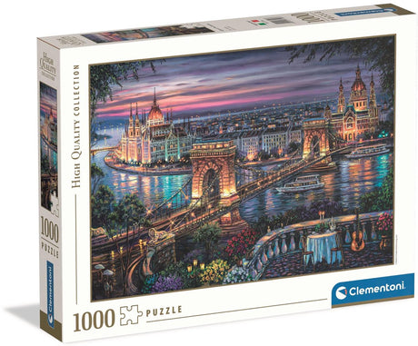 Ty Clementoni Lichter der Donau – Puzzle 1000 Teile Erwachsene – Hochwertige Sammlung – Stimmungsvolles Puzzle ab 14 Jahren