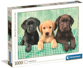 Clementoni – Puzzle – 1000 Teile – drei Labradore – Puzzle für Erwachsene – hochwertige Sammlung
