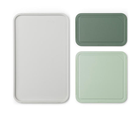 Brabantia Tasty+ Kunststoff-Schneidebretter – Schneidebrett-Set 3-teilig – Kunststoff – spülmaschinenfest – verschiedene Farben