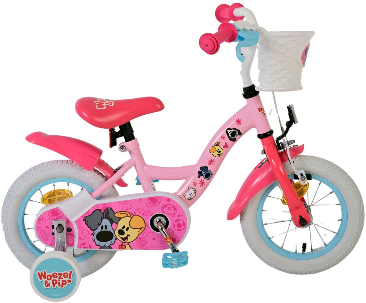 Woezel Pip Children's Bike - Mädchen - 12 Zoll - Pink