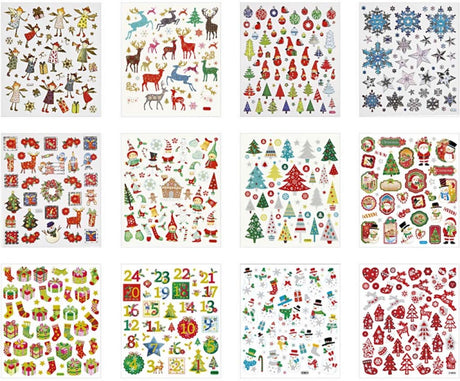 Aufkleberpaket Weihnachten, 12vel