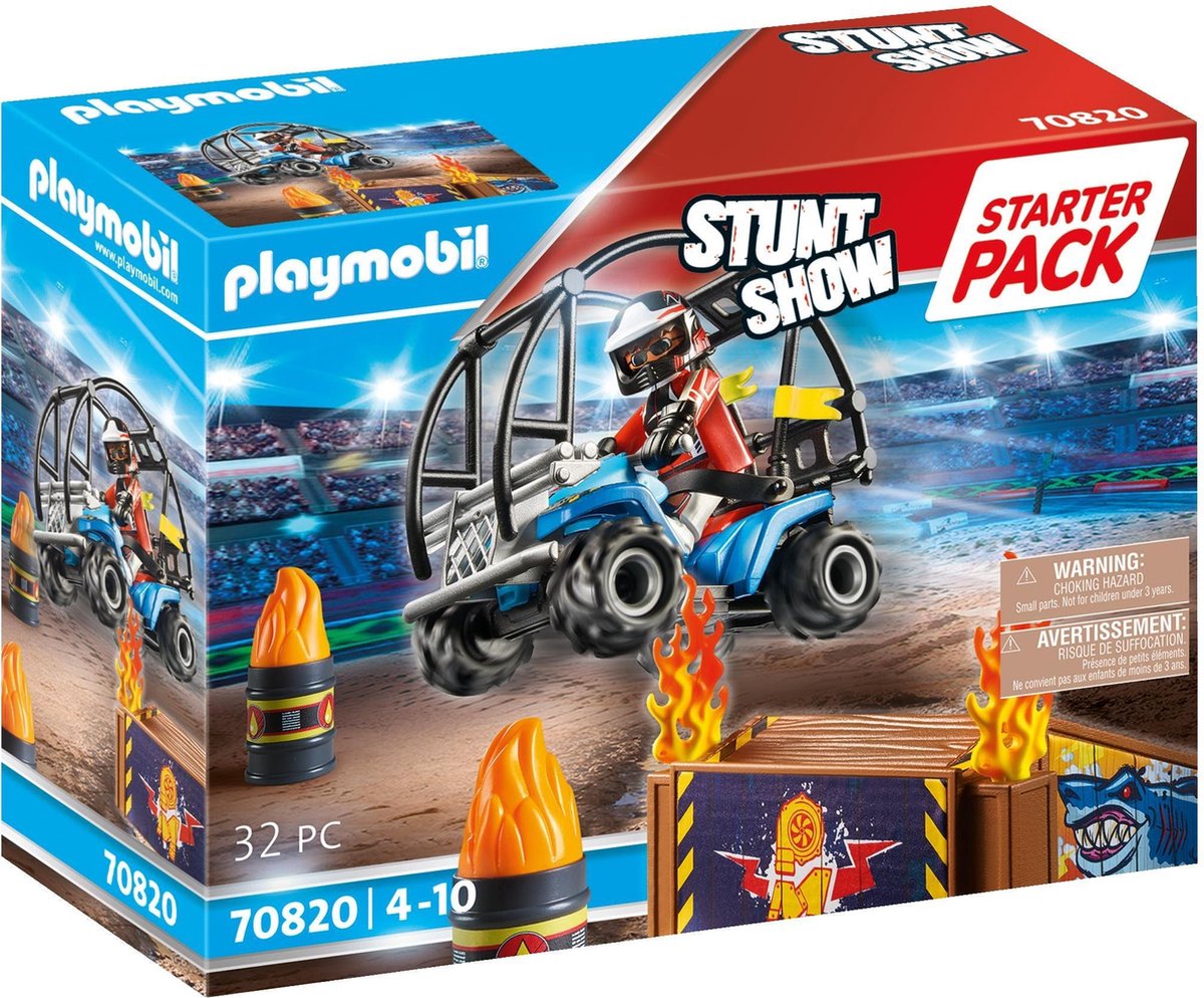 Playmobil-Starterpaket Stuntshow-Quad mit Feuerrampe – 70820