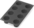 Lékué bakvorm - 8 mini cannelés bordelais - siliconen - black