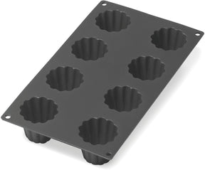 Lékué bakvorm - 8 mini cannelés bordelais - siliconen - black