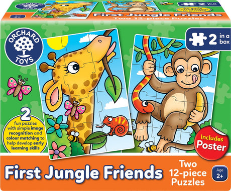Orchard Toys – First Jungle Friends Puzzle – Dschungel-Puzzle – 24 Puzzleteile – ab 2 Jahren