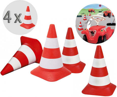 Großer Verkehrskegel, Set von 4 Bauern