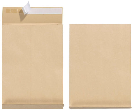 Herlitz faltbare Versandmappe B4, mit Klebestreifen, braun