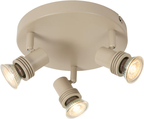 Lucide kianti - Deckenstrahler (Deckenleuchte) - ø 21 cm - 3xGU10 - Taupe