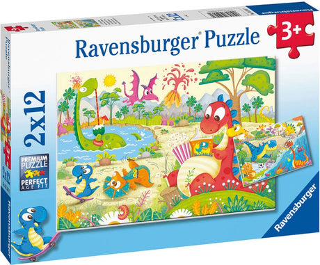 Ravensburger Puzzle Lieblings-Dinosaurier – zwei Puzzles – 12 Teile – Kinderpuzzle