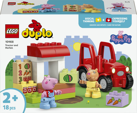 Lego Duplo Peppa Wutz Traktor und Marktstand, Tierspielzeug für Kleinkinder – 10468