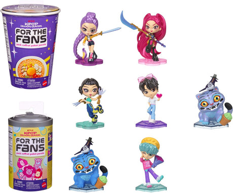 Mattel kpop demon hunters-verzamelcollectie met alle 6 figuren van 10 cm – rumi, zoey, mira, jinu, baby en een geheim personage