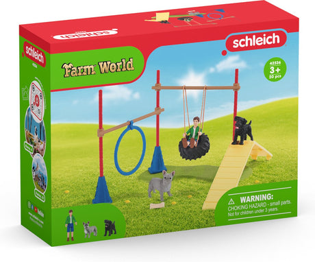 Schleich Bauernhofwelt – Spaß für Hunde – Figurenset – Kinderspielzeug für Jungen und Mädchen – 3 bis 8 Jahre – 18 Teile