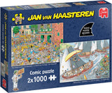 Jan van haasteren legpuzzel - de kaasmarkt skutsjesilen - 2x1000st.
