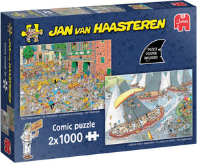 Jan van haasteren legpuzzel - de kaasmarkt skutsjesilen - 2x1000st.
