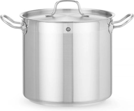 Hendi hoher Kochtopf – 10 l – induktionsgeeignet – Kühlgriffe – Deckel mit Dampföffnungen