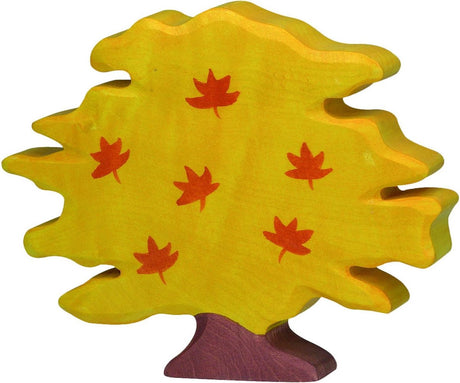 Holztiger Wald - Ahorn - 17x2x14cm - Holzfigur - handgefertigt