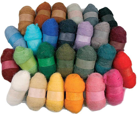 Creativ Company kardierte Wolle 26x25 gr mehrfarbig