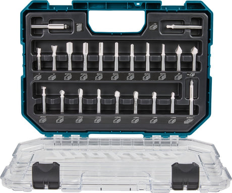 Makita-Zubehör d-74784 | Frässet 8mm | 22-teilig | im Kunststoffkoffer - D-74784