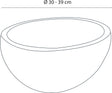Differnz Nusa Waschbecken - Flussstein - ã˜ 30-39 cm
