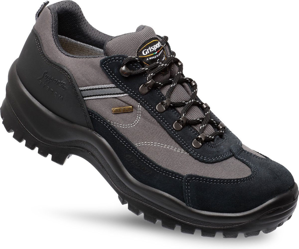Grisport torino low wandelschoenen unisex - grey black - maat 44