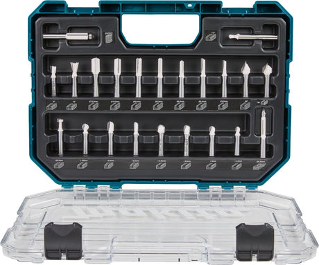 Makita-Zubehör d-74784 | Frässet 8mm | 22-teilig | im Kunststoffkoffer - D-74784