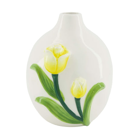 Dijk Natural Collections Keramikvase mit Tulpe H17,4 cm
