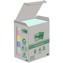 Post-it-Haftnotizen aus recyceltem Papier, 38 x 51 Stück, 6 Kartonfarben, sortiert