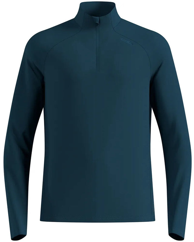 Odlo essential ceramiwarm sweatshirt met halve rits blauw m man m