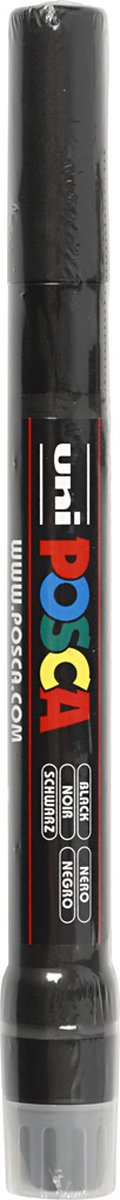 Uni-Posca Posca-Marker, Größe PCF350, Strichbreite 1-10 mm, Pinsel, Schwarz, 1 Stück