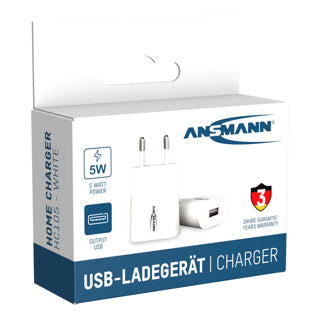 Ansmann Telefonladeblock USB-A weiß | 4 Stück
