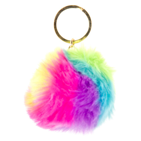 Duckiez flauschiger Schlüsselanhänger Regenbogenball, 12 Stk.