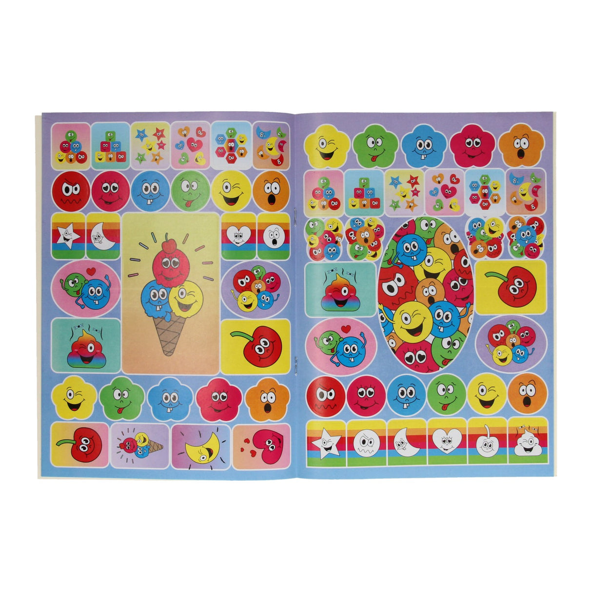 Duckiez-Malbuch mit Stickerbogen mit Smiley-Gesicht