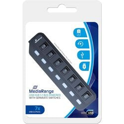 USB-Hub Mediarange mrcs504 7 x USB 2.0 schwarz