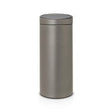 Brabantia Touch Bin Abfallbehälter – 30 Liter – Platin