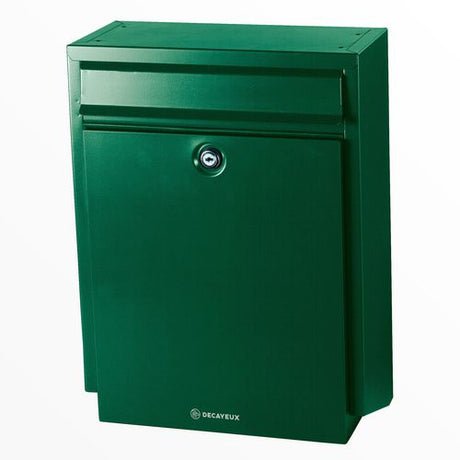 Briefkasten Decayeux D100, moosgrün, elektrolytisch verzinkter Stahl, Polyesterpulver