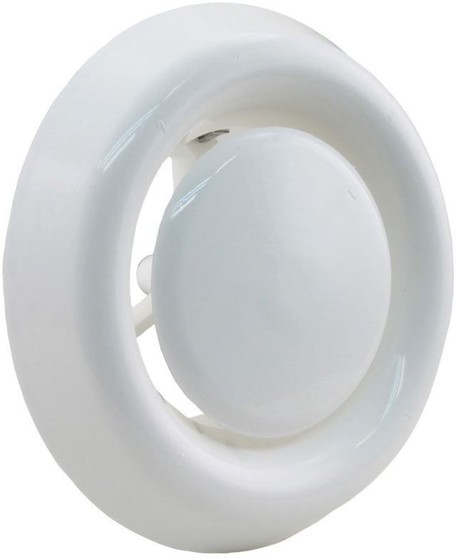 Starx-Absaugventil rund – weiß – Kunststoff – mit Schellen – Durchmesser 125 mm