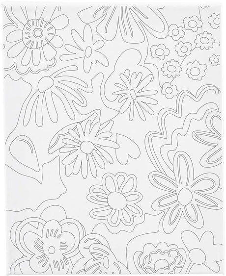 Creativ Company Leinwand mit Blumendruck – 24 x 30 cm