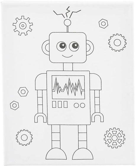 Kreativunternehmen https: www.cchobby.nl painter-canvas-with-print-robot-d-1-6-cm-dimensions-24x30-cm-360-gr-1-piece