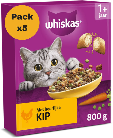 Whiskas Katzenfutter – Erwachsener 1+ – Erwachsener – Huhn – Box 5x800g