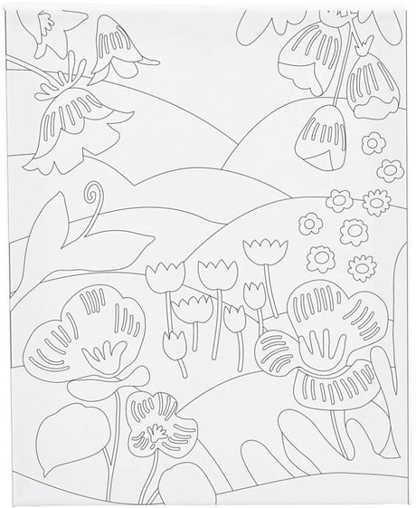 Creativ Company Leinwand mit Blumenlandschaftsdruck – 24 x 30 cm
