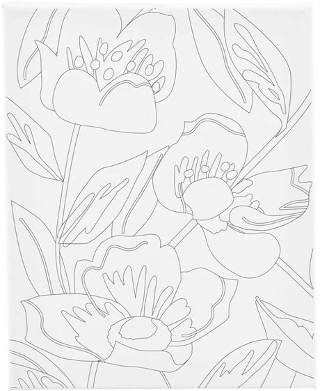 Creativ Company Malleinwand mit Mohnblumendruck 24x30 cm